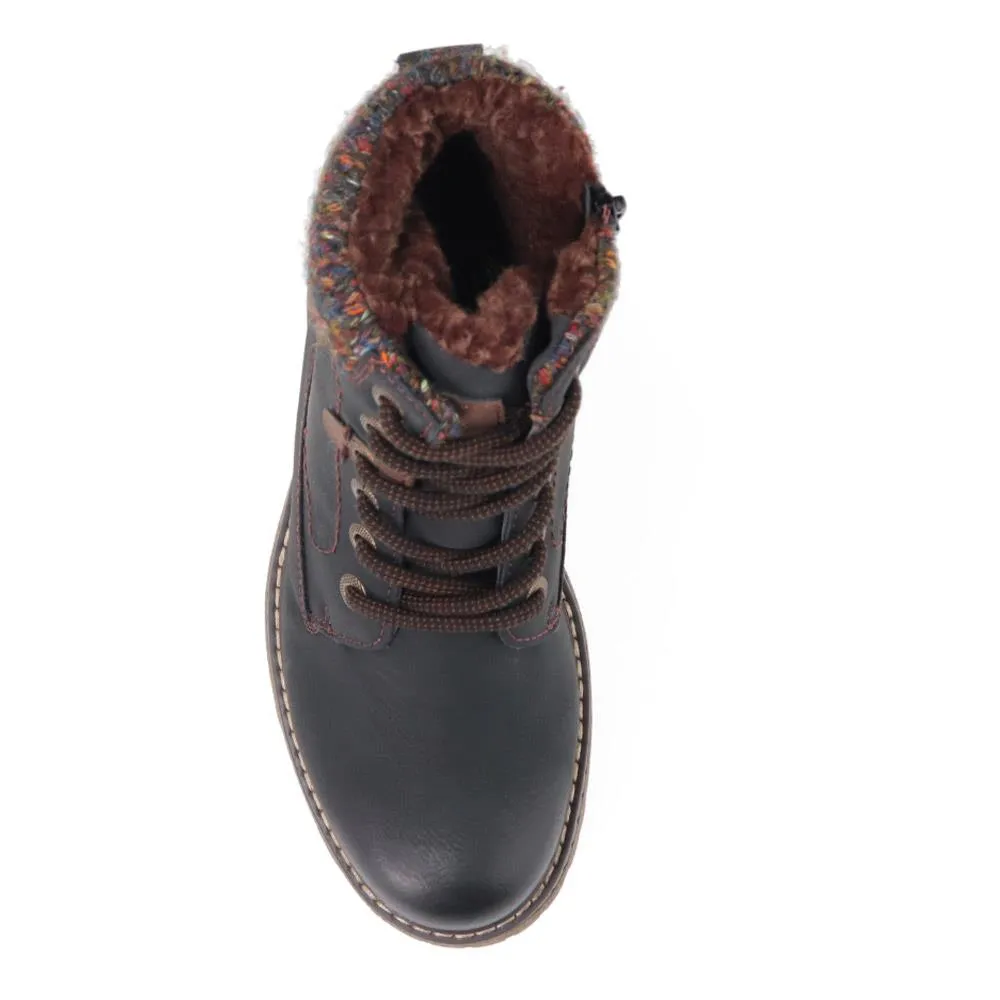 Soft-Cuffed Lace-Up Ankle Boots - SUPRE40007 / 326 253