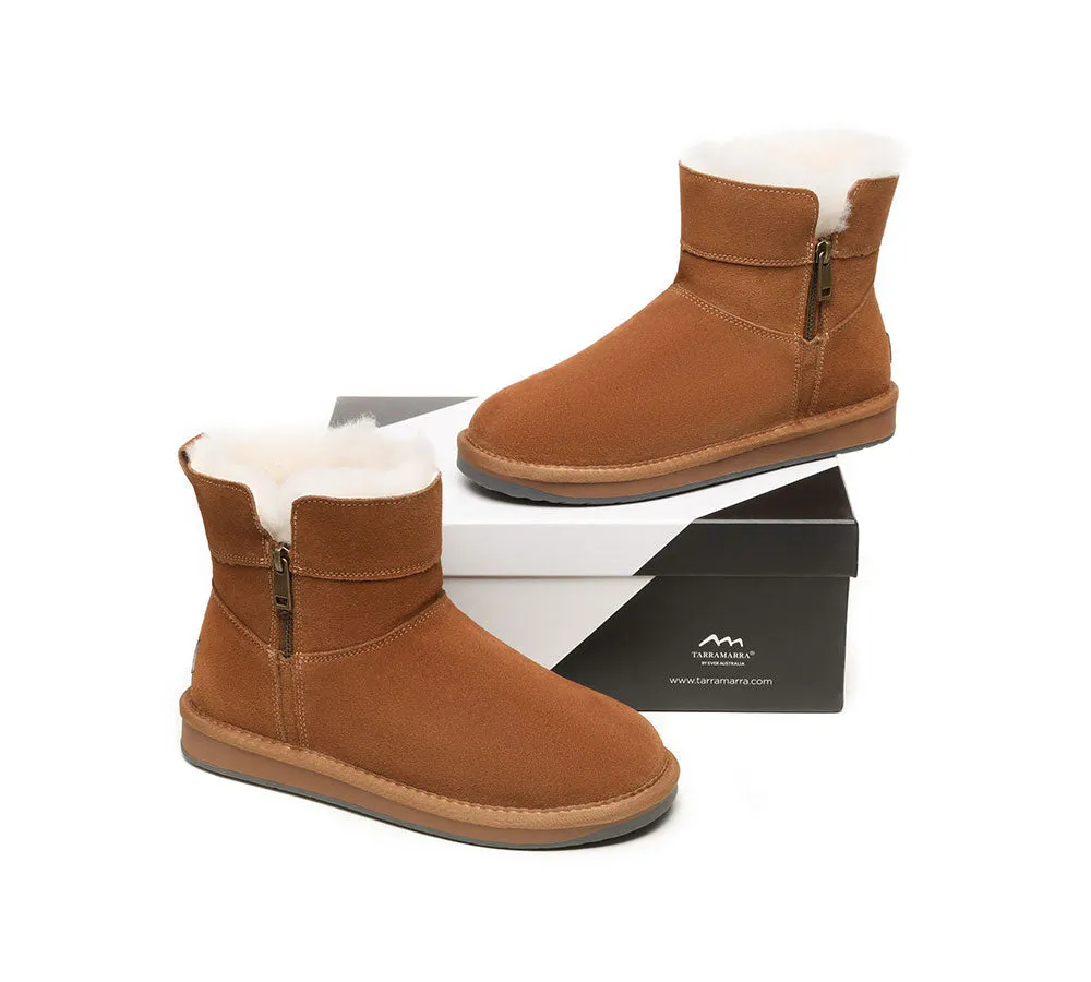 TARRAMARRA® UGG Boots Women Sheepskin Wool Zipper Ankle Malena