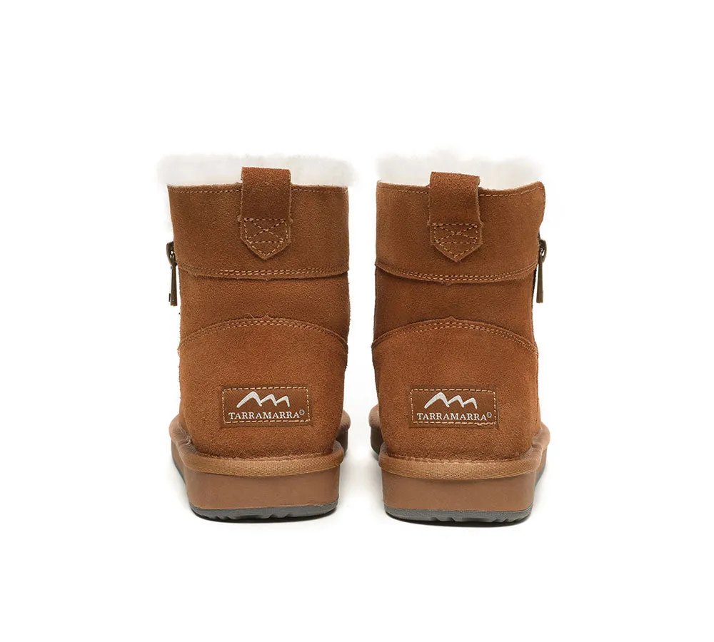 TARRAMARRA® UGG Boots Women Sheepskin Wool Zipper Ankle Malena