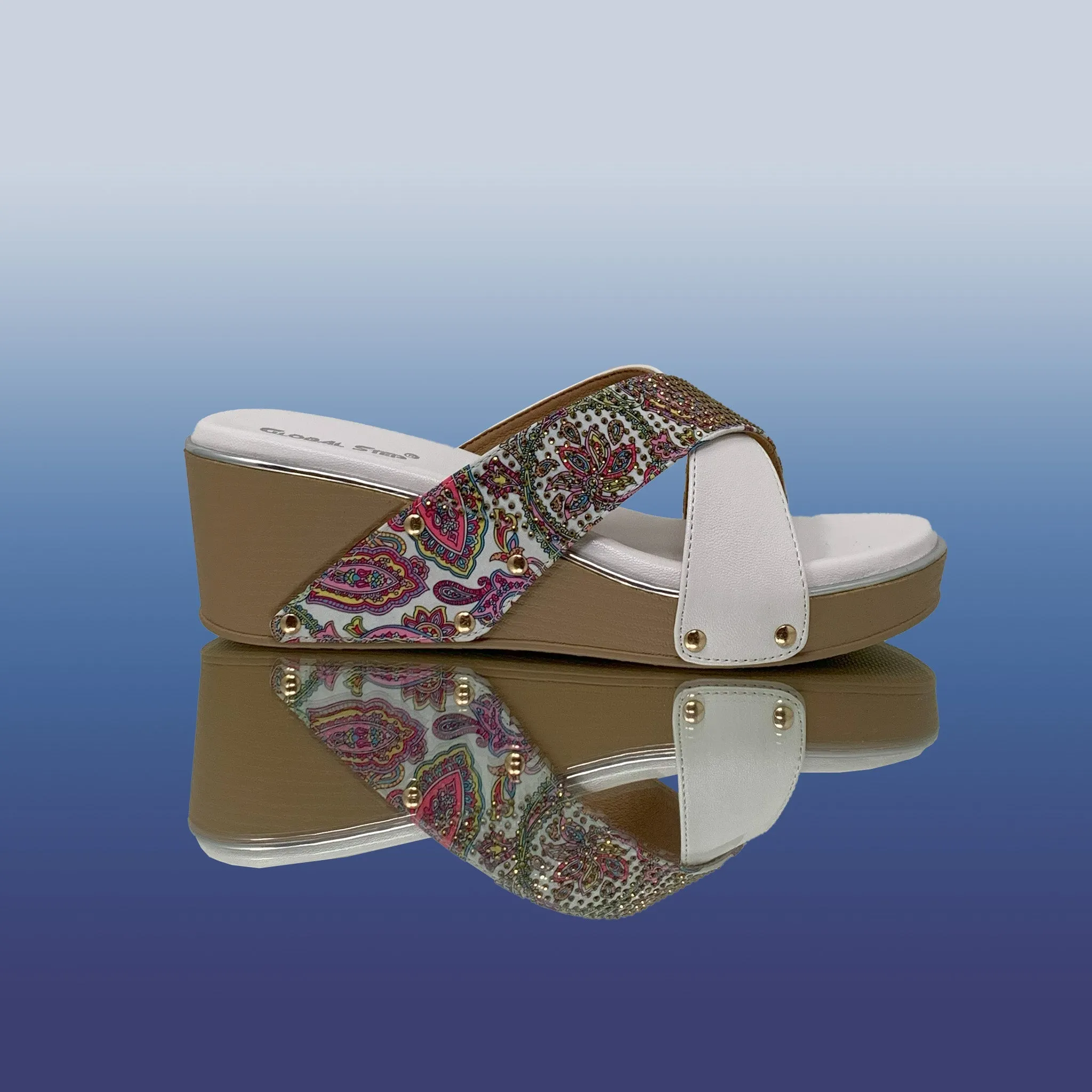 White Stylish Wedge Sandals