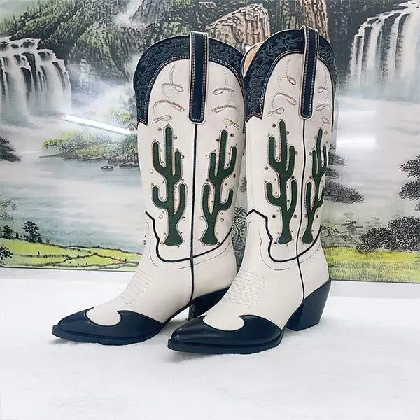 Women's Cactus Western Cowboy Boots 62772751C
