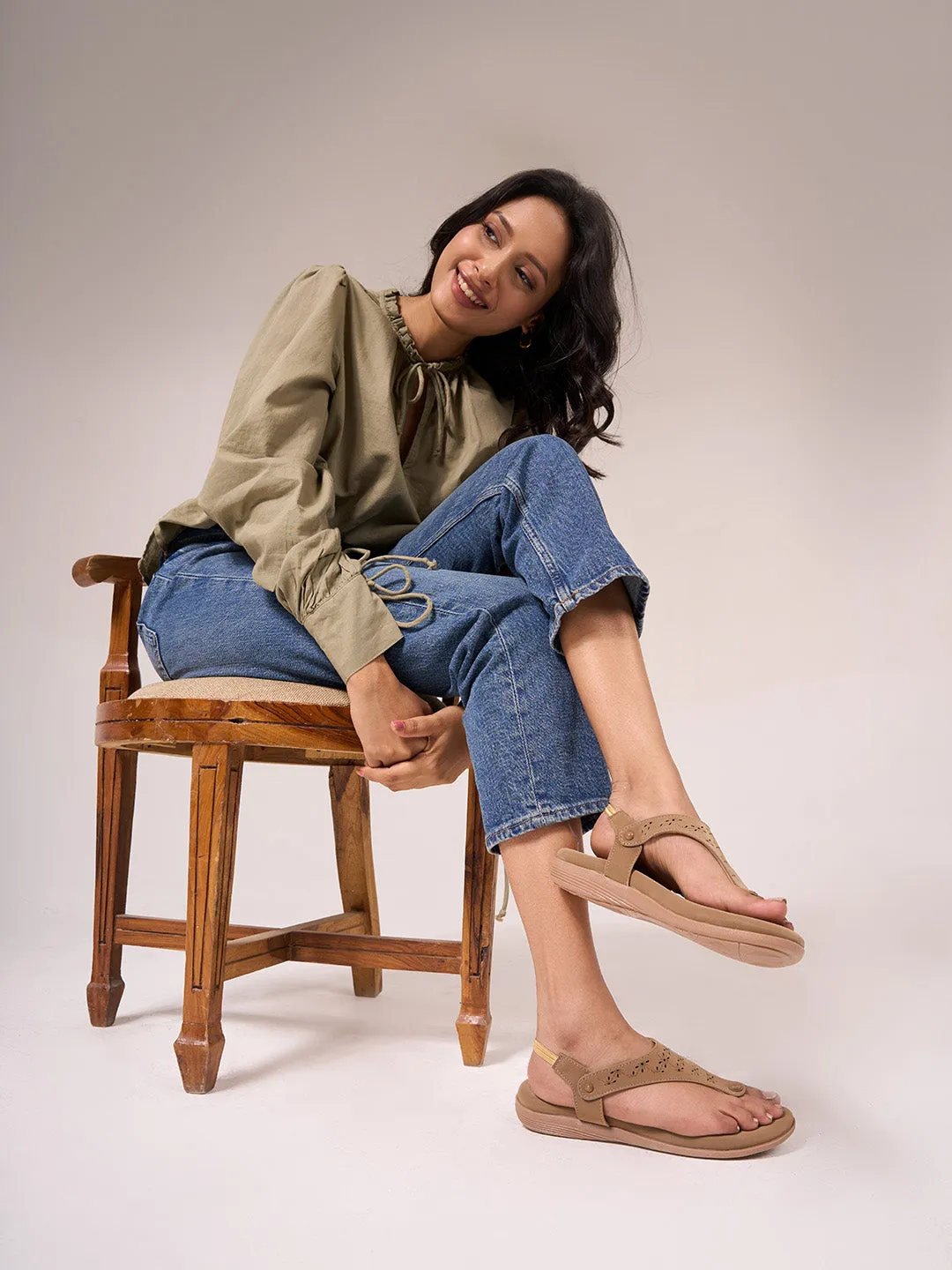 Women's Chiku Slingback Strap Sandals (IU6012)