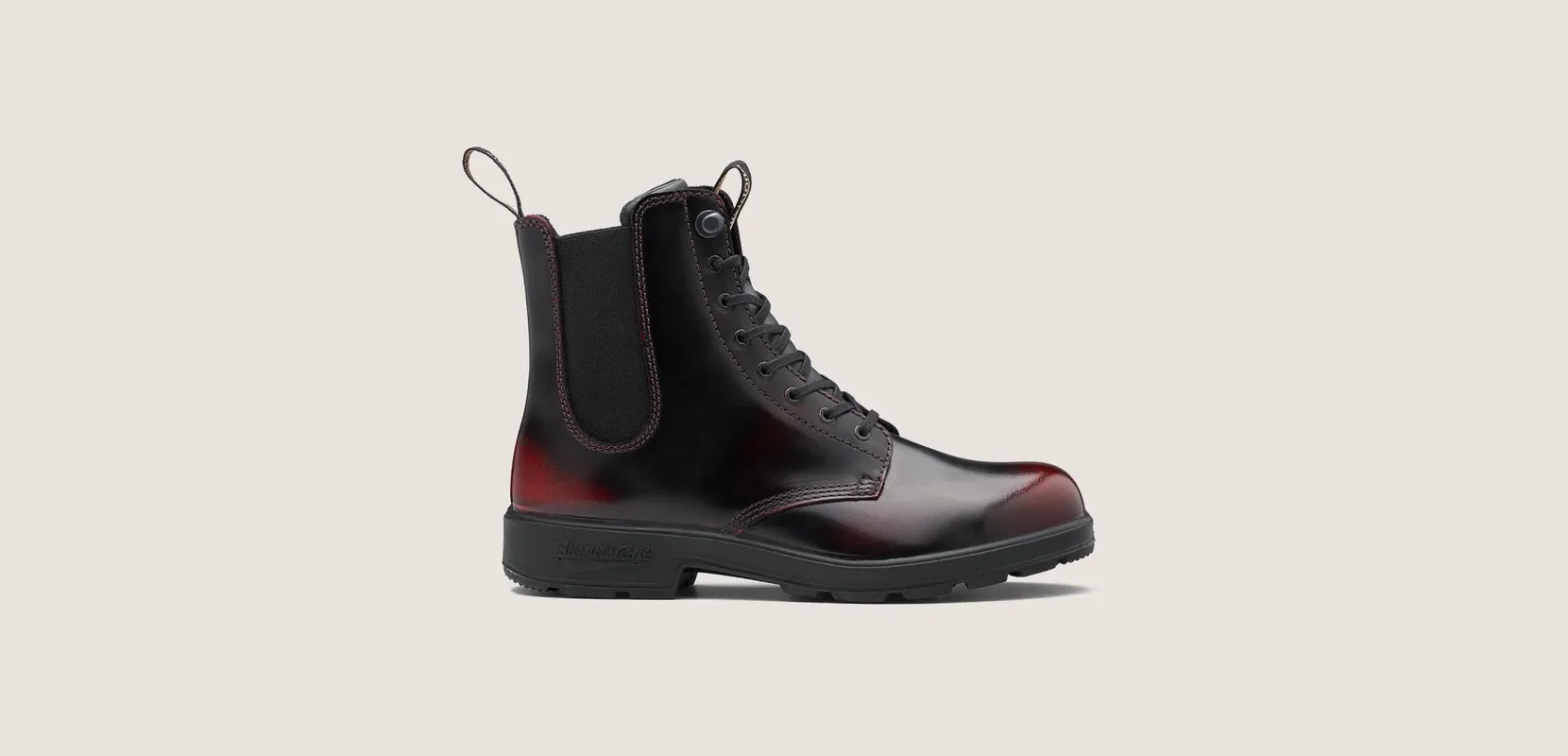 Women's Elastic Lace Boot #2220 Bordeaux Brush