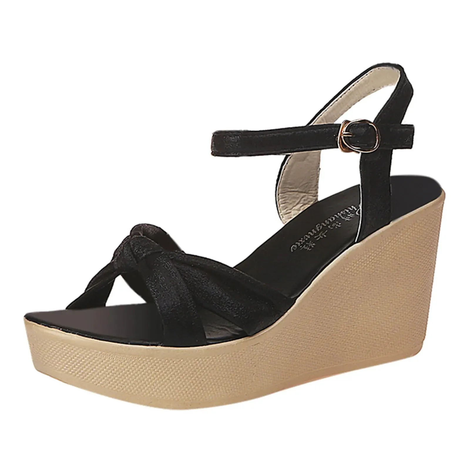 Women's Summer Sandals High Heels - Butterfly-Knot Peep Toe Wedges Party Shoes