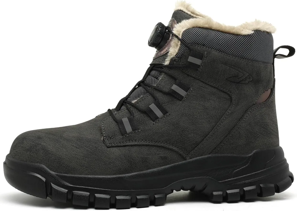 work boots for mensteel toe boots for womenConstruction Site Winter Warm Protective BootsAnti-smash Anti-puncture Work Boots