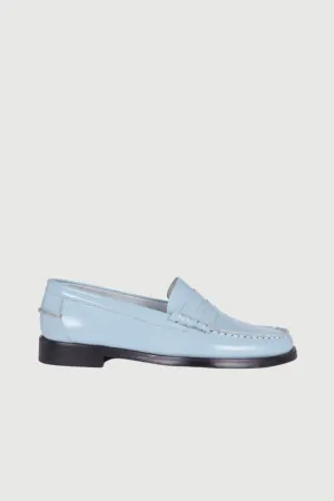 Zoe Loafers in Blue Leather