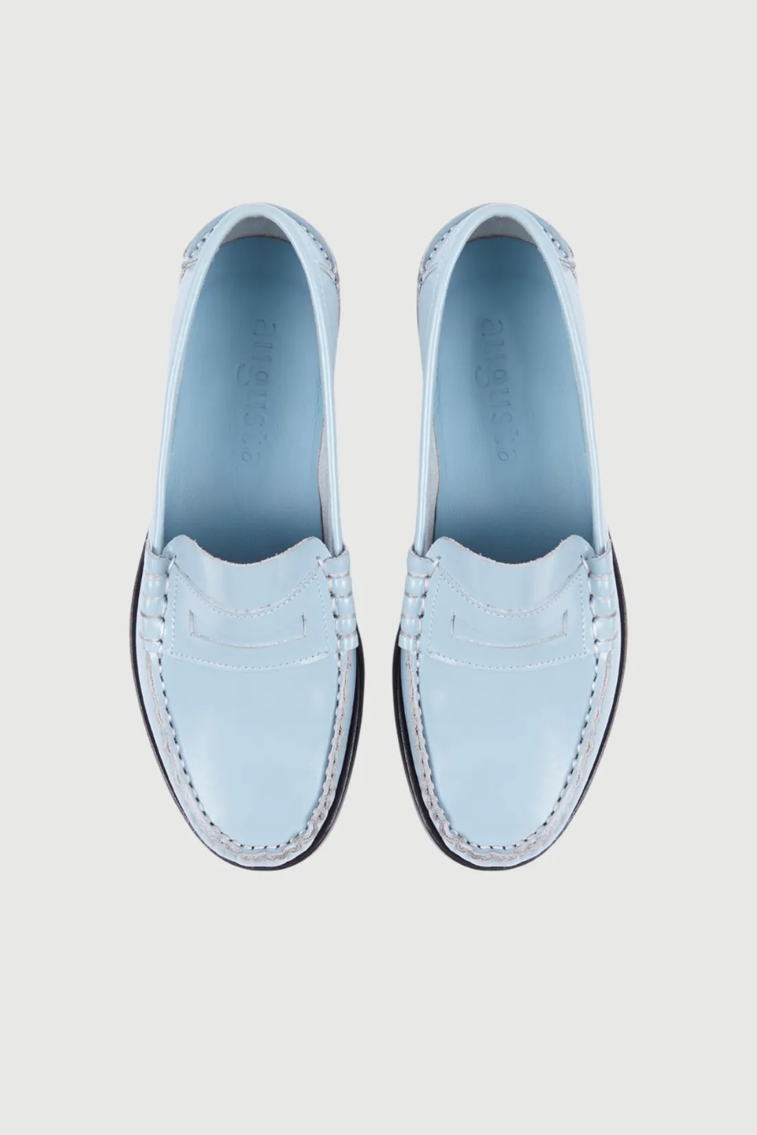 Zoe Loafers in Blue Leather